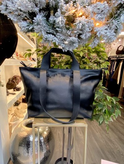 Giuliano Shopper Tas Leer Zwart T385 552828