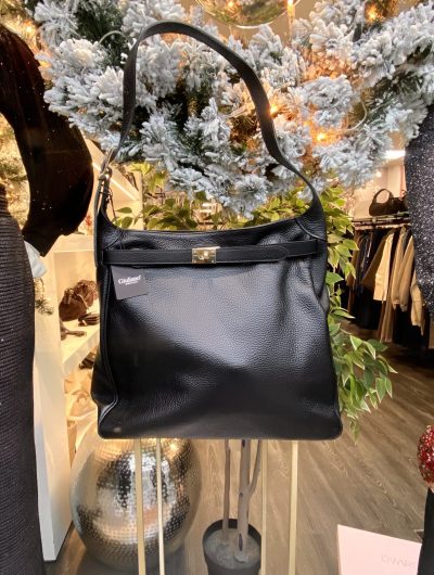 Giuliano Shopper Tas Leer Zwart/Goud T383 552426