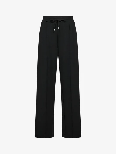 SoyaConcept Banu 265 Broek Wijde Pijp Persvouw Zwart