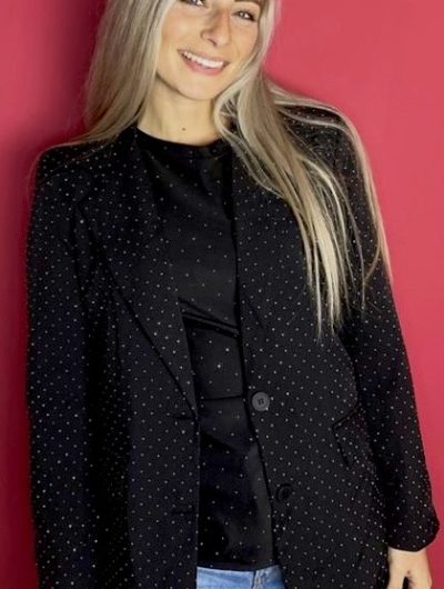 Fashion Glitter Blazer 0425 zwart