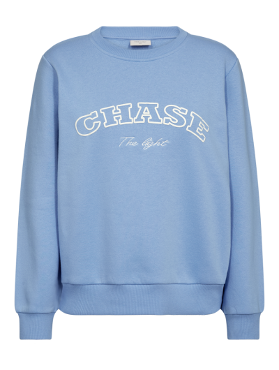 Freequent Kamela Pullover vista blue w. star off white
