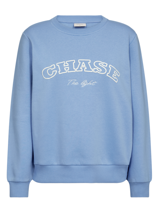 Freequent Kamela Pullover vista blue w. star off white