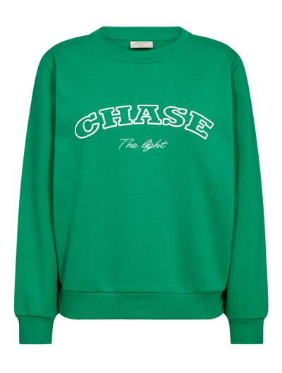Freequent Kamela Pullover bright green w. star off white