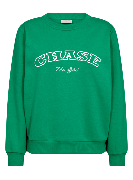 Freequent Kamela Pullover bright green w. star off white