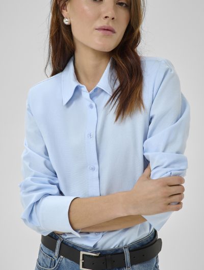 My Essential Wardrobe Vilda Shaped Blouse cashmere blue