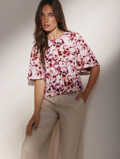 Lady Day Aston Travelstof Top morgan print