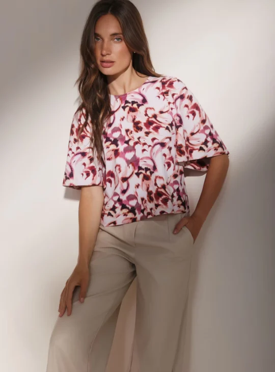 Lady Day Aston Travelstof Top morgan print