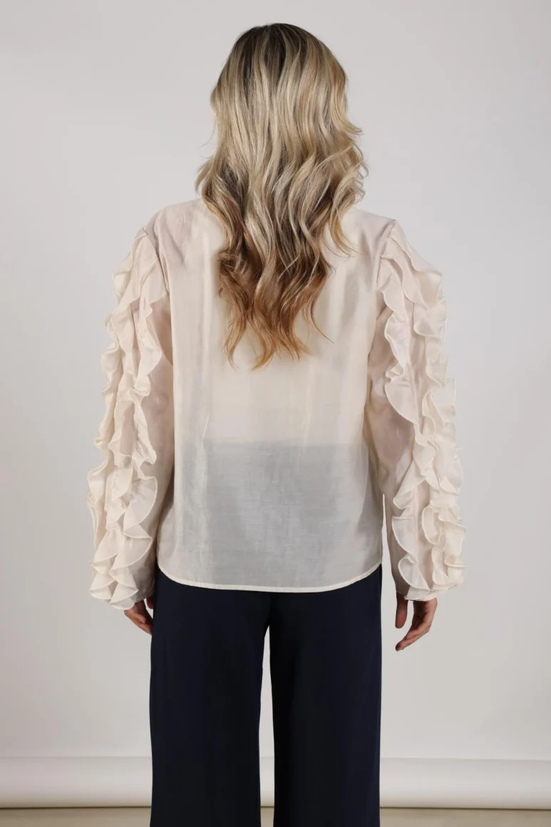 Nukus Margriet Blouse off white - Afbeelding 7