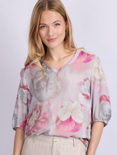 C&S Lana Top slate rose / mix