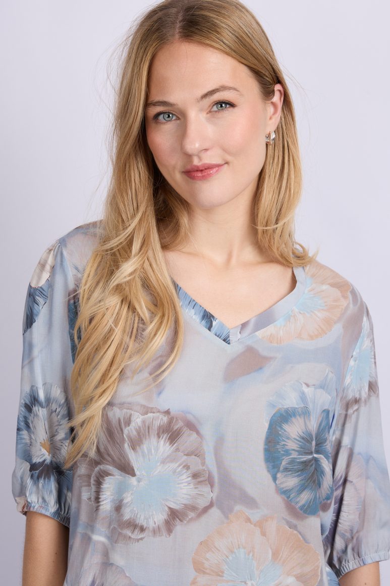 C&S Lana Top dark jeans blue mix - Afbeelding 3