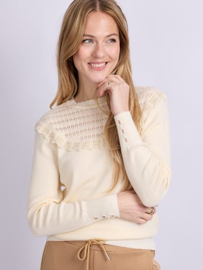 C&S Kamaria Knit Pullover sand