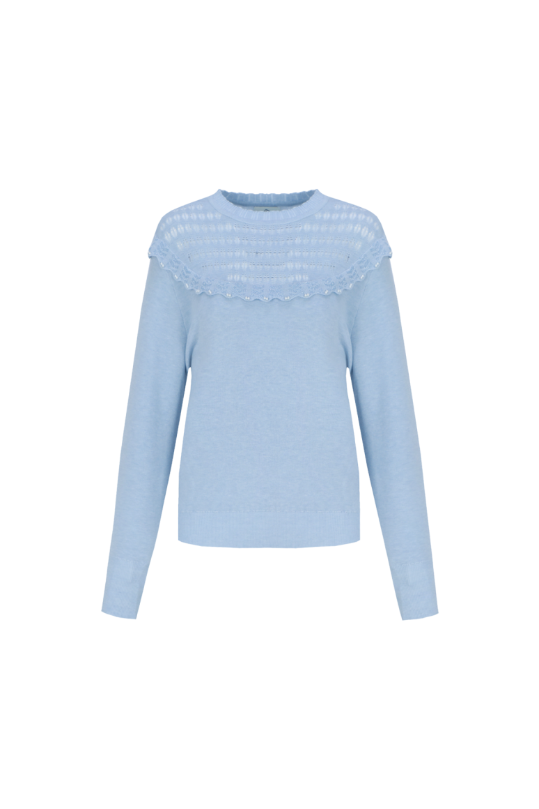 C&S Kamaria Knit Pullover blue mist - Afbeelding 4