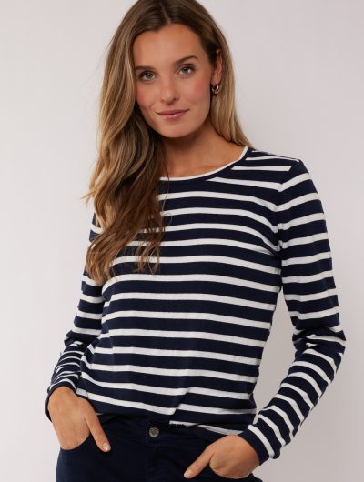 G-maxx Alianna Top dark sapphire / wool white