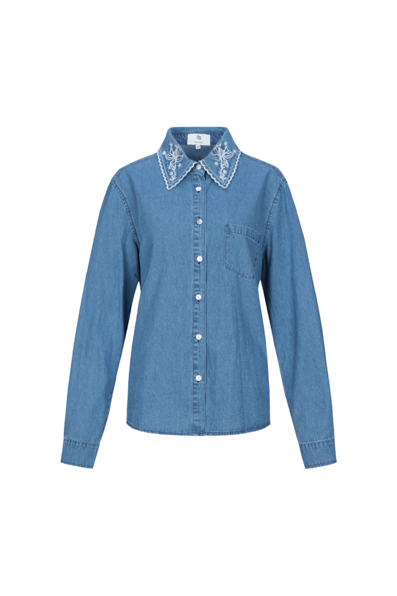 C&S Lieke Blouse light jeans blue - Afbeelding 6