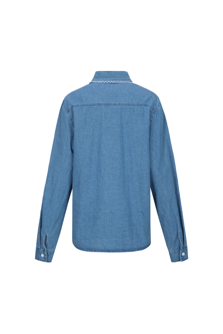 C&S Lieke Blouse light jeans blue - Afbeelding 7