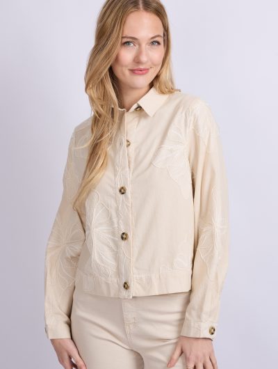 C&S Lunae Blouse sand/offwhite