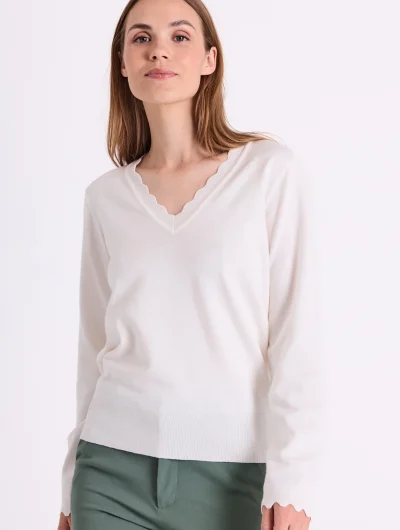 Freequent Katie Pullover star off-white