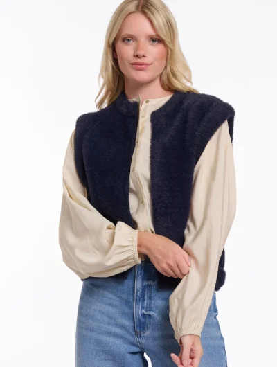 Rino & Pelle Elona Gilet donkerblauw
