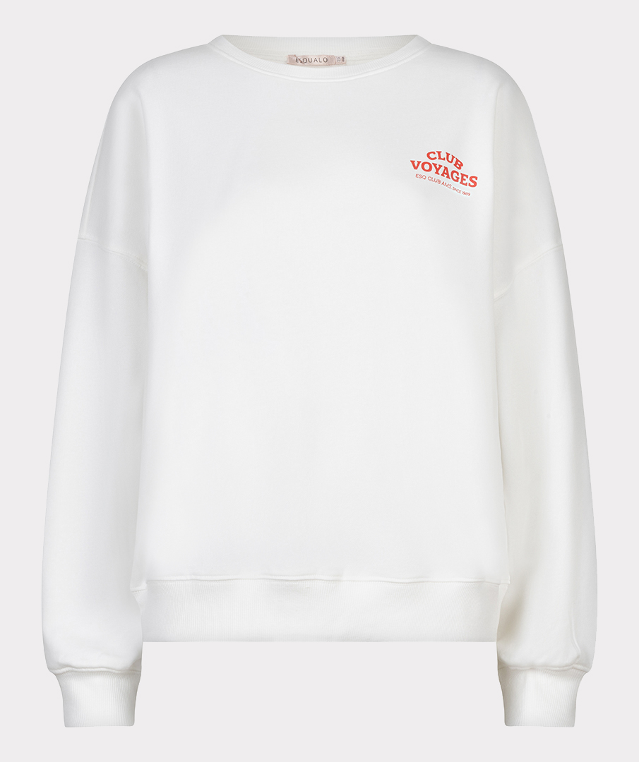 Esqualo Sweater Cities SP26.05019 off white red - Afbeelding 5