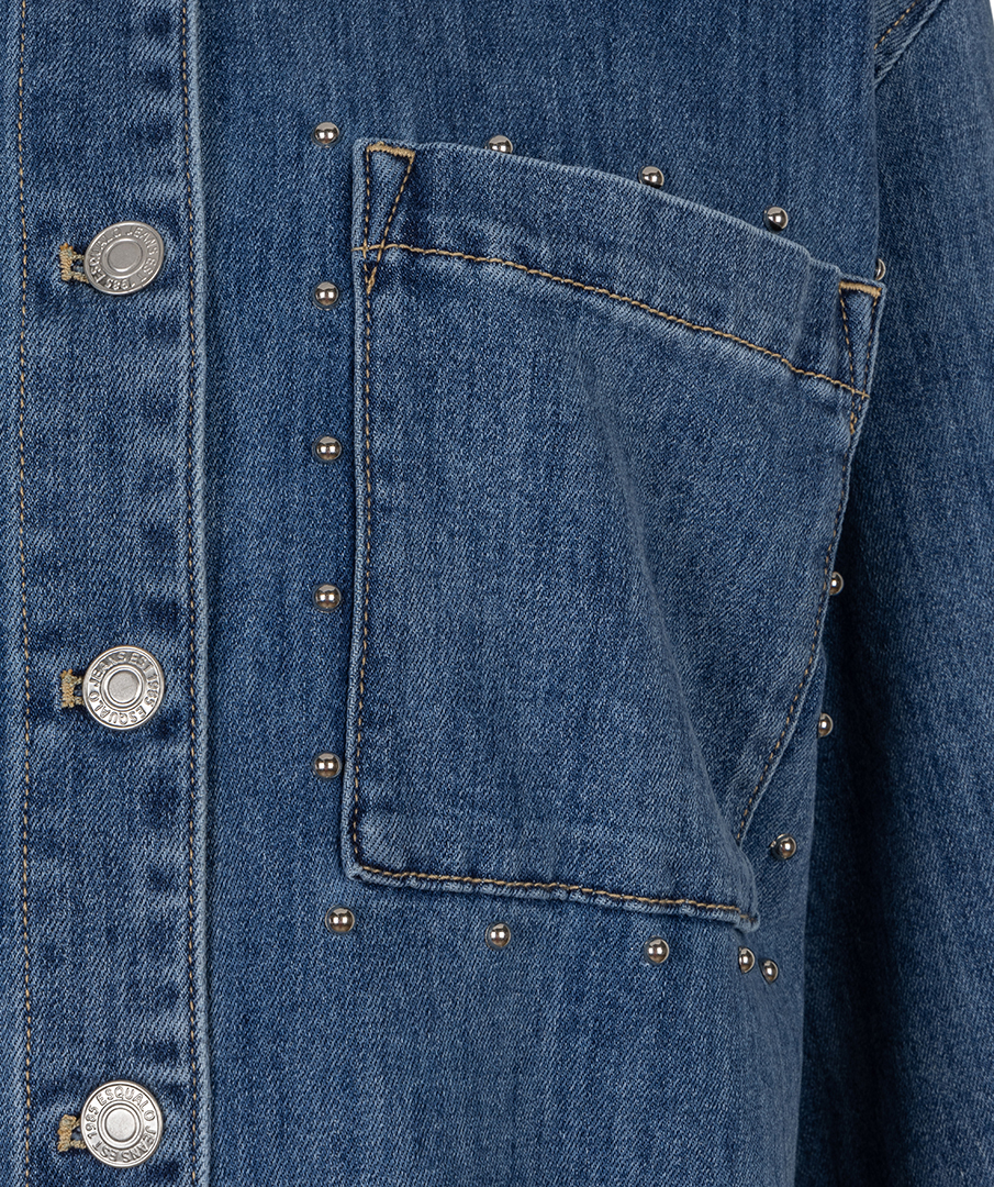 Esqualo Blouse Jeans Short Sleeve Studs SP26.12016 jeans blue - Afbeelding 11