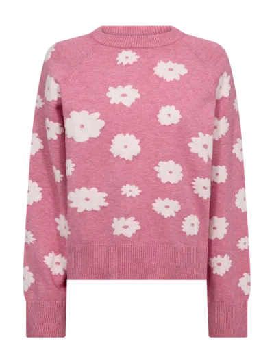 Freequent Alpi Pullover wild orchid melange w. star off white