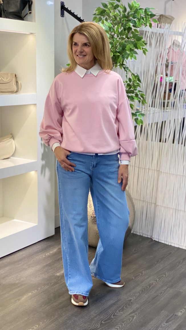 Azzurro Zachte Sweater 4280 roze - Afbeelding 2