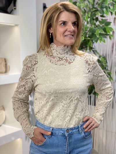 Azzurro Kanten Top 6629 beige