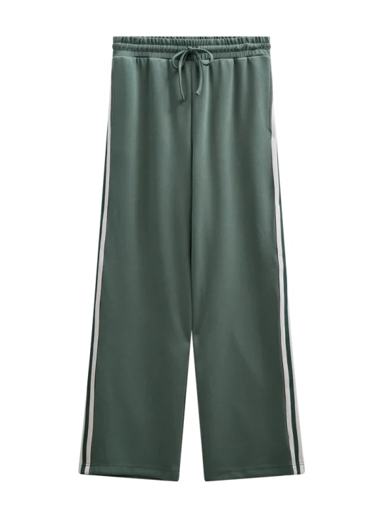 Freequent Lucinda Wijde Broek dark forest w. star off white