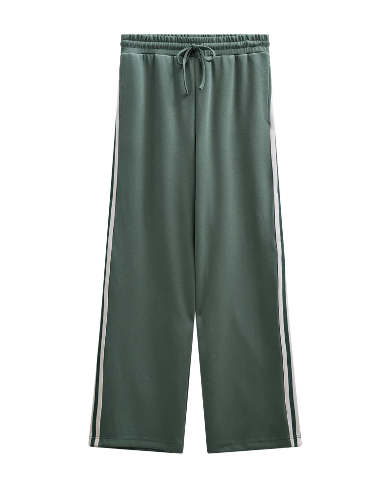 Freequent Lucinda Wijde Broek dark forest w. star off white