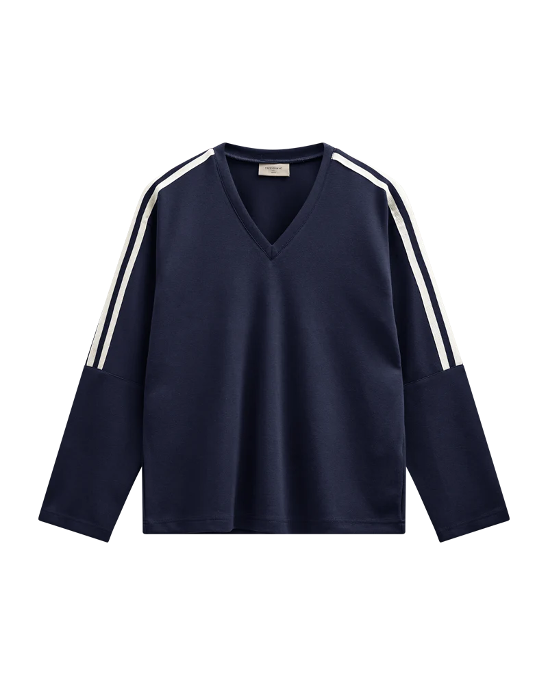 Freequent Lucinda Pullover navy w. star off white - Afbeelding 3