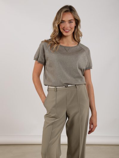 Nukus Anita Top Lurex army