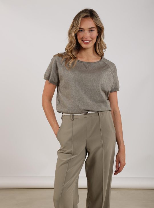 Nukus Anita Top Lurex army