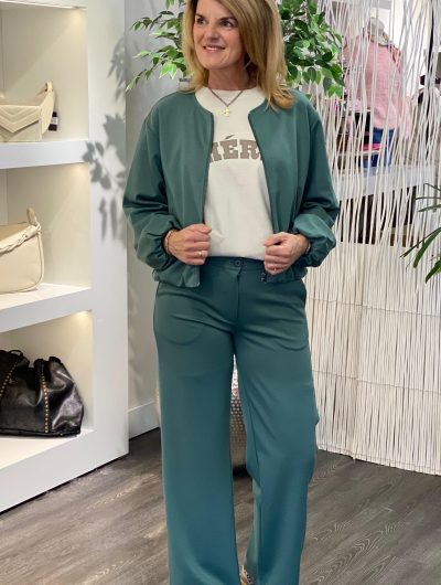 Freequent Nanni Wijde Broek dark forest