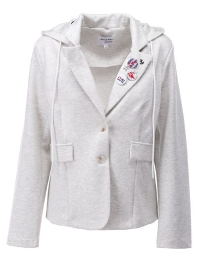 K-Design Jasje met Afneembare Kap C605L light grey melange