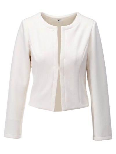 K-Design Kort Jasje met Ronde Hals C613 egret