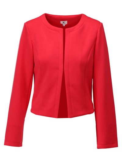 K-Design Kort Jasje met Ronde Hals C613 tomato red