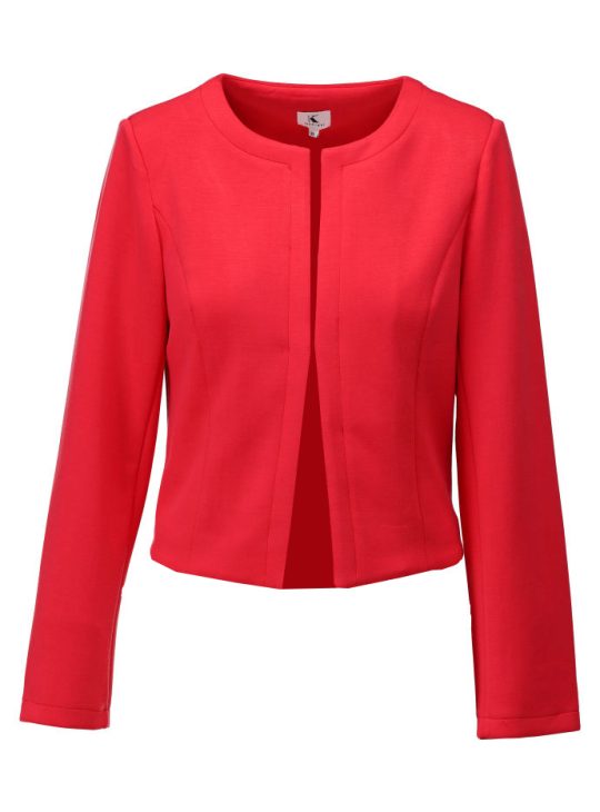 K-Design Kort Jasje met Ronde Hals C613 tomato red