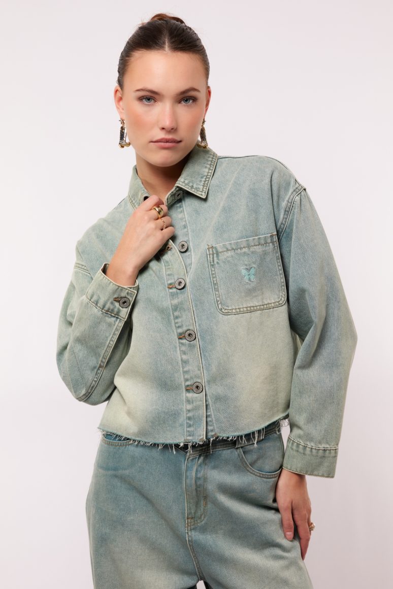 Fluresk Vaya Blouse denim green - Afbeelding 3