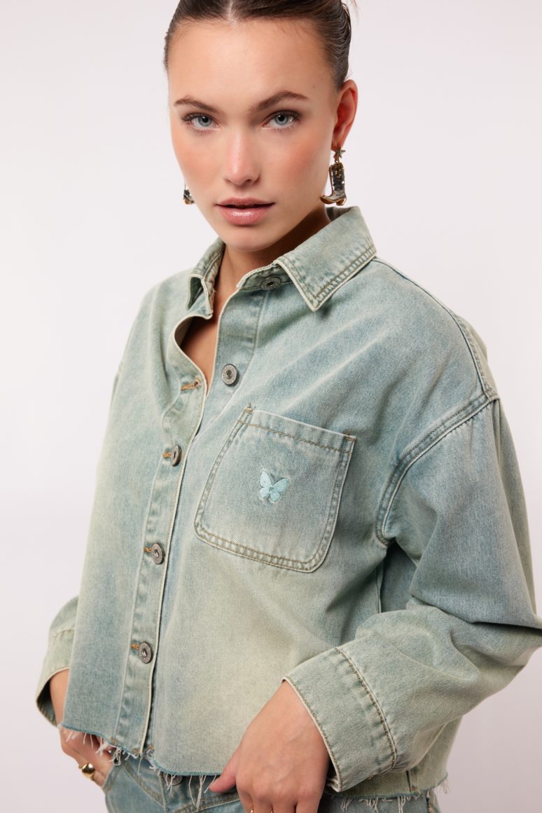 Fluresk Vaya Blouse denim green - Afbeelding 5