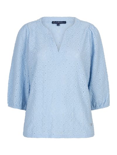 Red Button Top Ajour lightblue