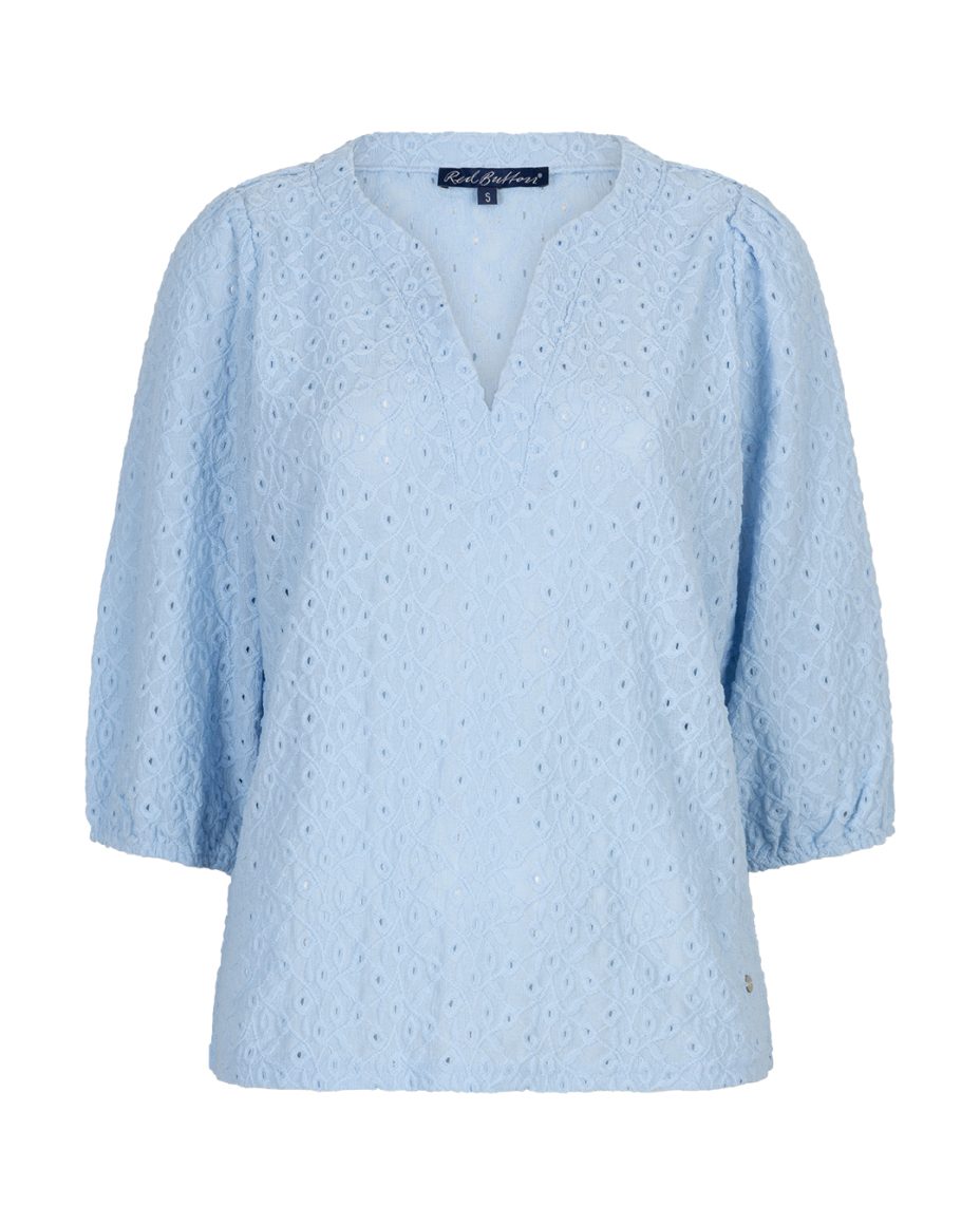 Red Button Top Ajour lightblue