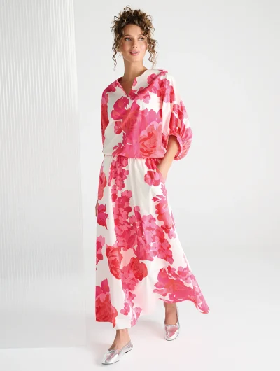 K-Design Top met Design C713L P065 rood offwhite